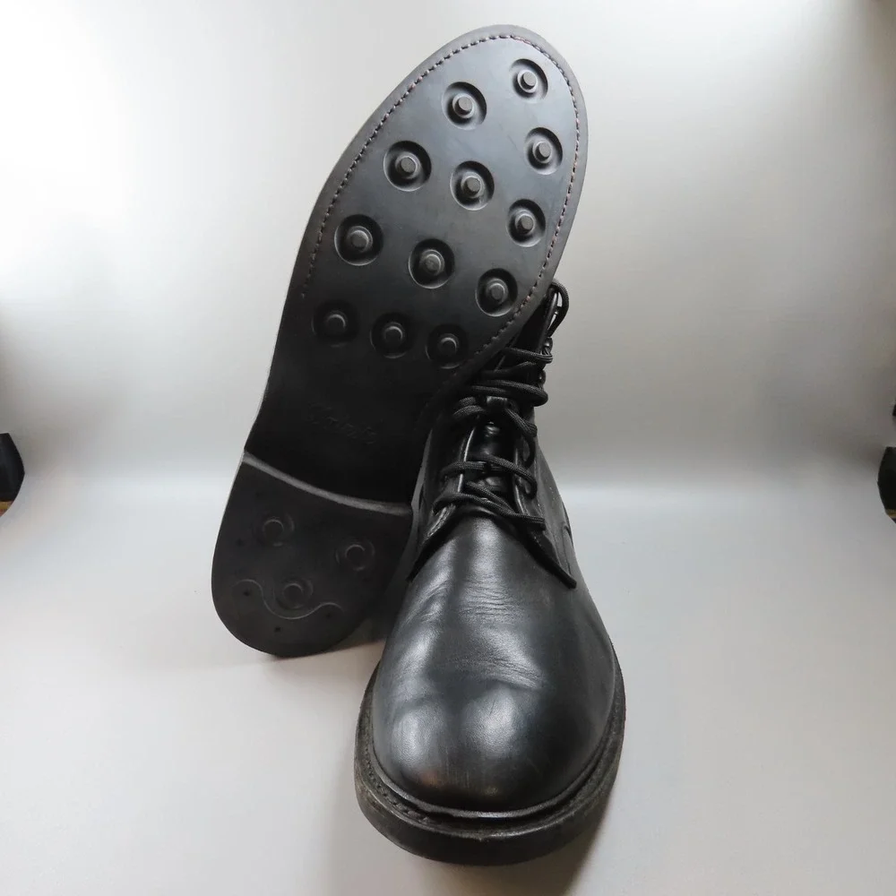 Allen Edmonds Higgins Mill Weatherproof 14‎ D Black Boots Leather Dainite Soles
